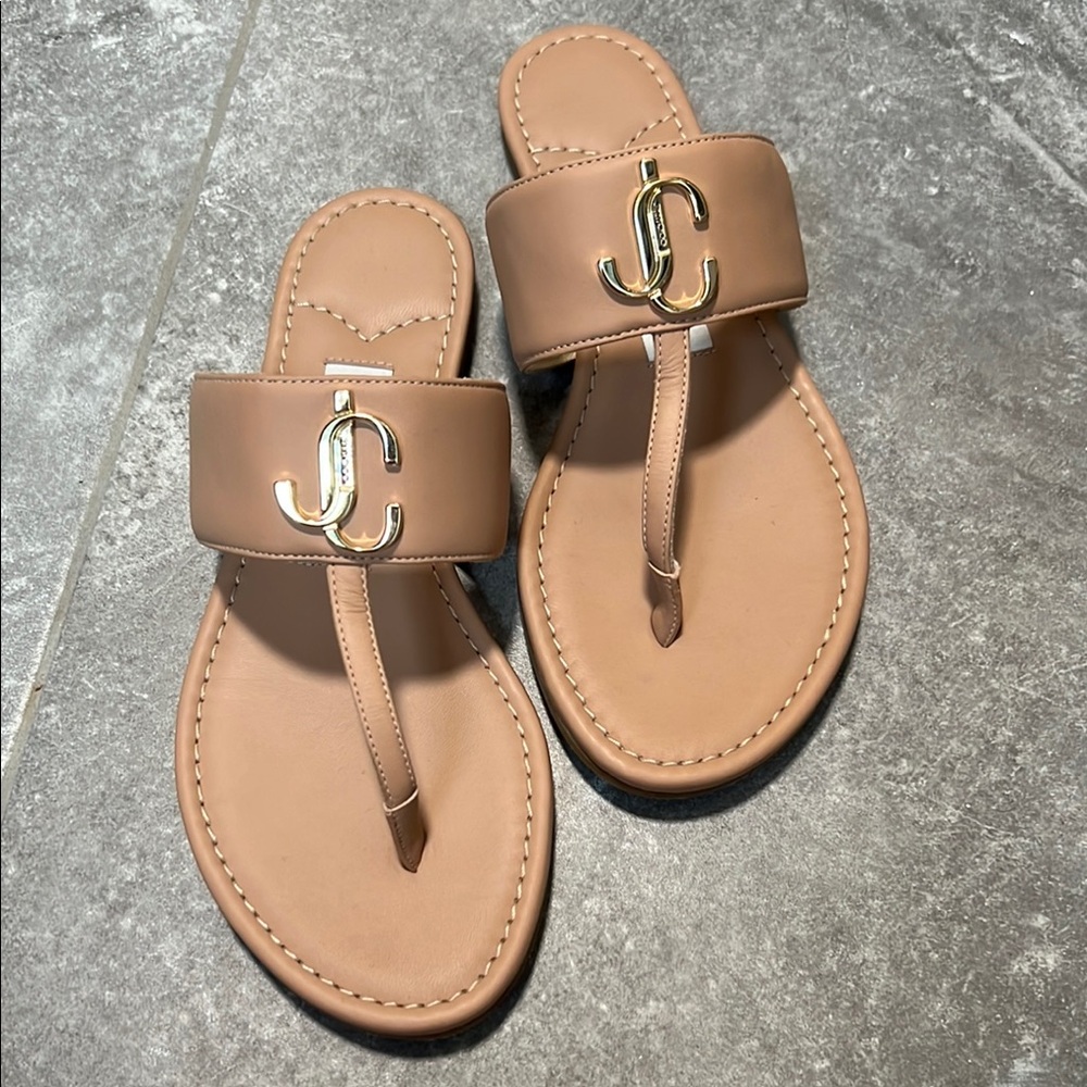 Jimmy Choo Tan Leather Sandals New never worn out 35.5 - Picture 8 of 8